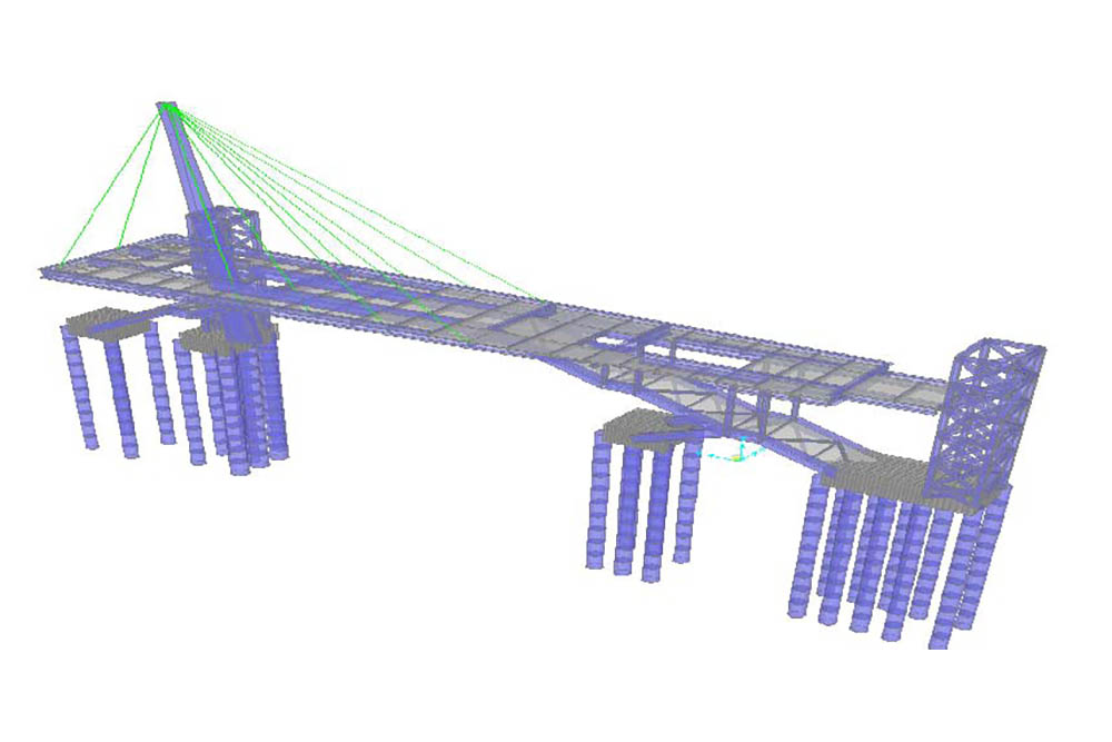 Final structural design of footbridge at Haina anenue