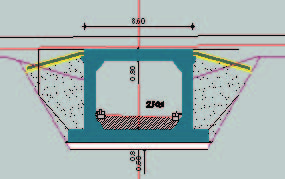Final structural design of underpass at 21+020 of Egnatia Highway